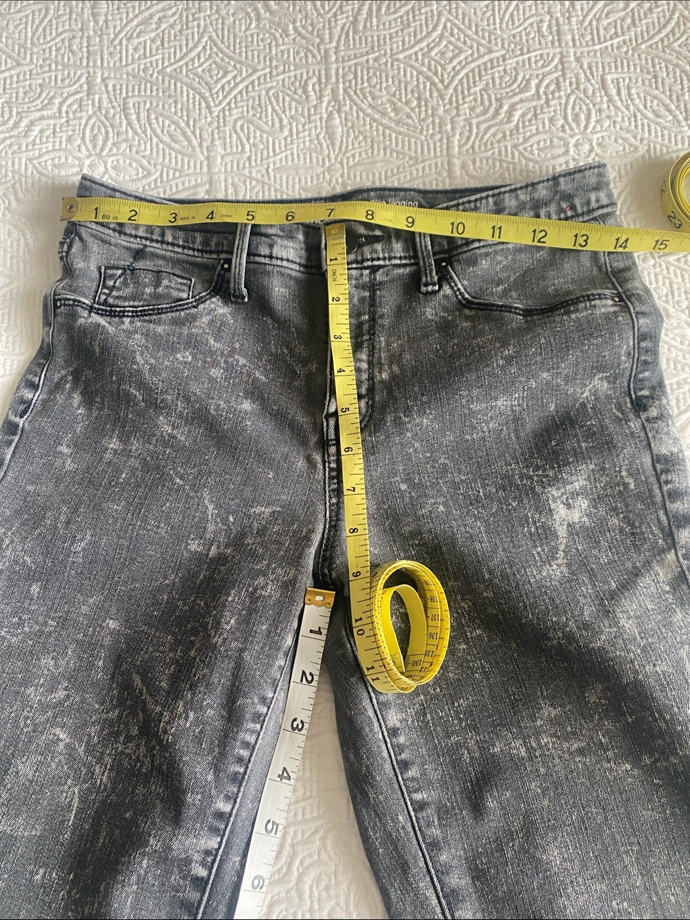 Mossimo charcoal wash distressed denim high rise jeggings Sz 6/28 - Picture 12 of 15
